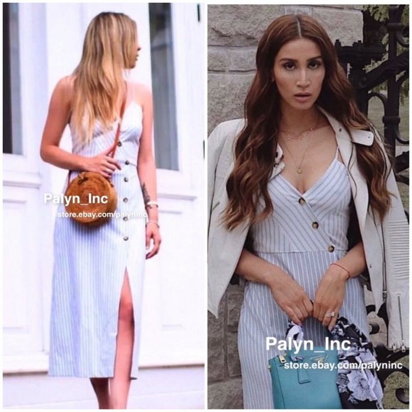 zara striped dress with buttons